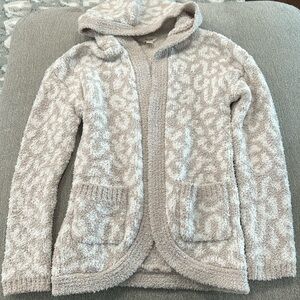 Stitch fix R+R teddy yarn hooded open cardigan